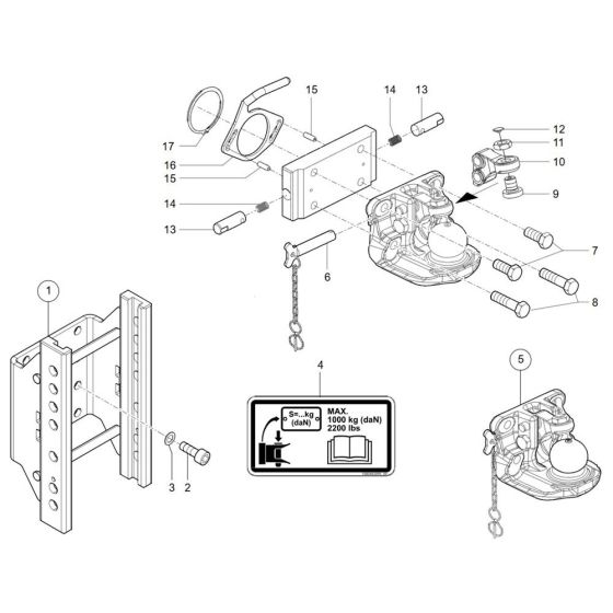 Trailer Hitch for Wacker TH735