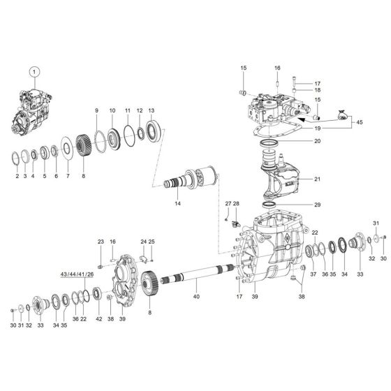 Gearbox for Wacker TH735