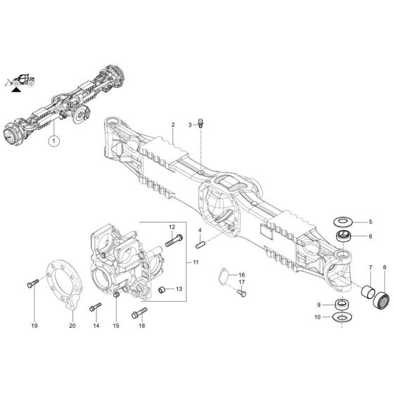 Axle Tube Assembly for TH735