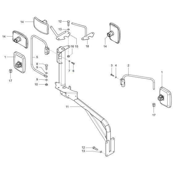 Rearview Assembly for TH735
