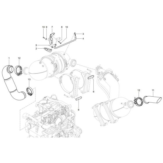 Exhaust System for Wacker TH735