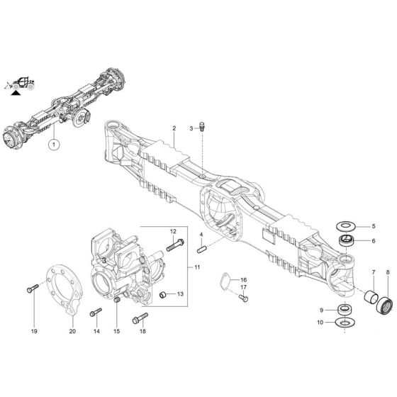 Axle Tube Assembly for TH735