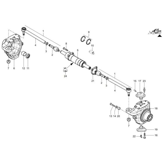 Steering Cylinder for Wacker TH735