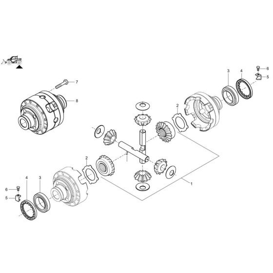 Rear Differential for Wacker TH735