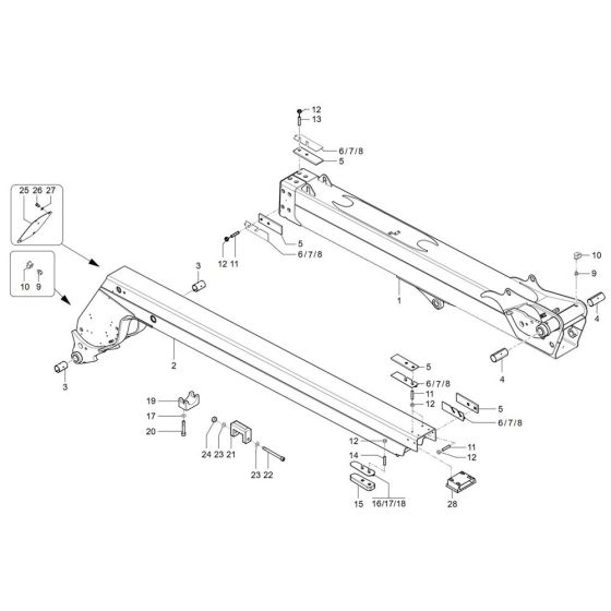 Telescopic Boom for Wacker TH735