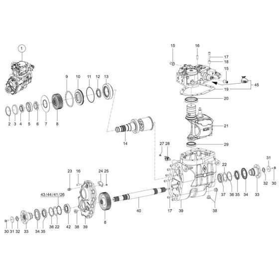 Gearbox Assembly for TH735