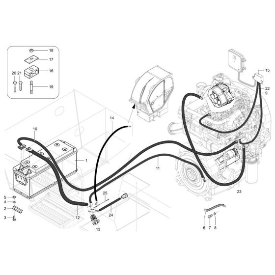 Battery Assembly for Wacker TH735