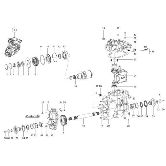 Gearbox Assembly for TH735