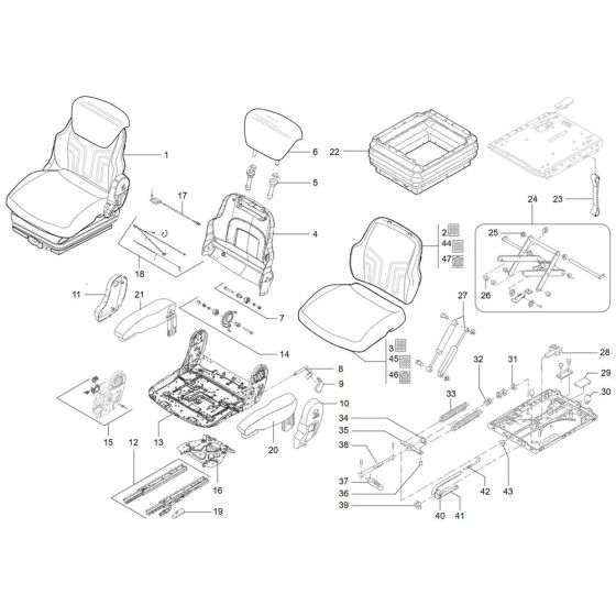 Seat Assembly for Wacker TH740