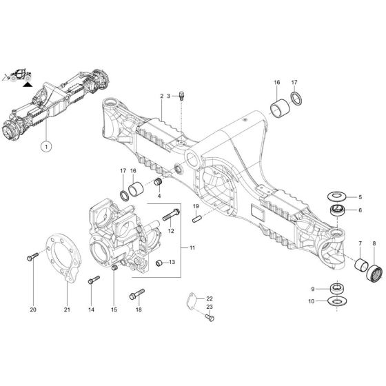 Axle Tube Rear Assembly