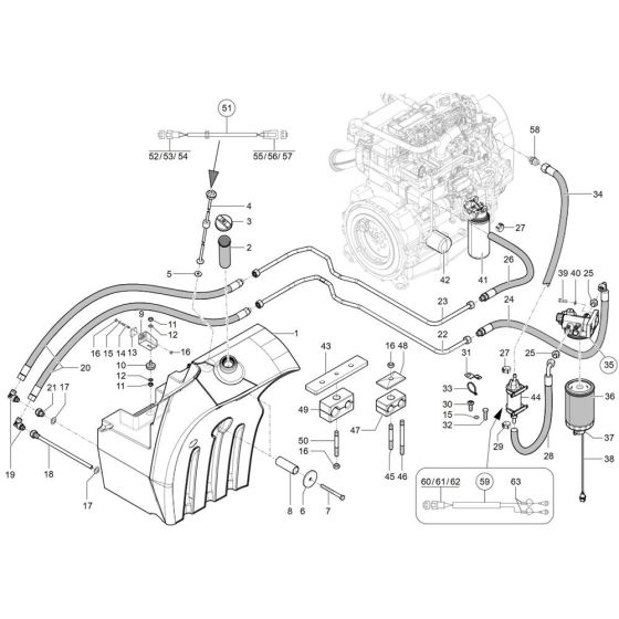 Fuel System for Wacker TH744