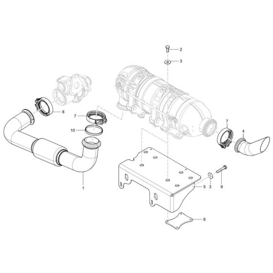 Exhaust System for Wacker TH744