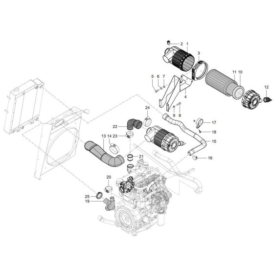 Air Cleaner for Wacker TH744