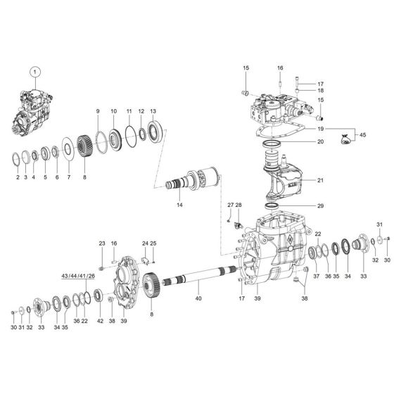 Gearbox Assembly for TH744