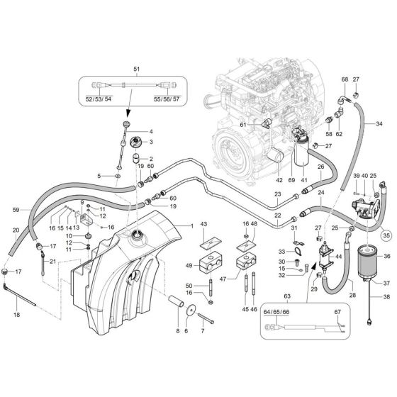 Fuel System for Wacker TH744