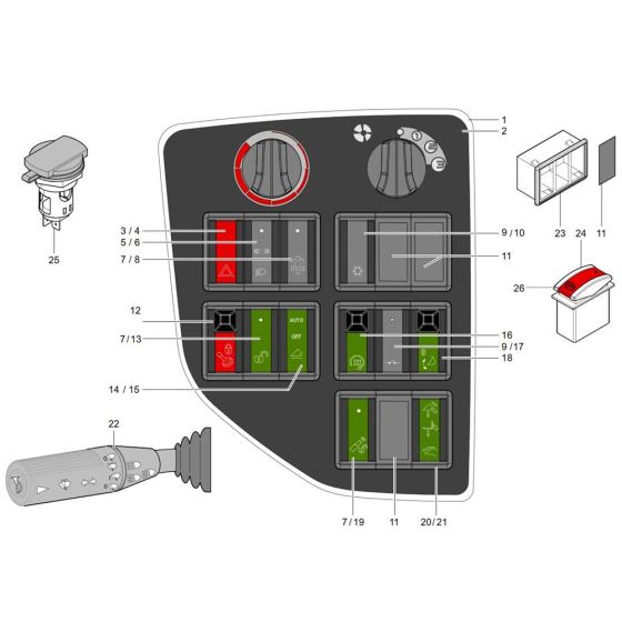 Instrument Panel for Wacker TH744