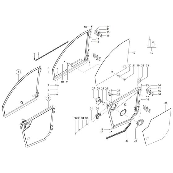 Door Assembly for Wacker TH744
