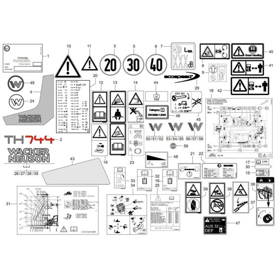 Wacker TH744 Decals