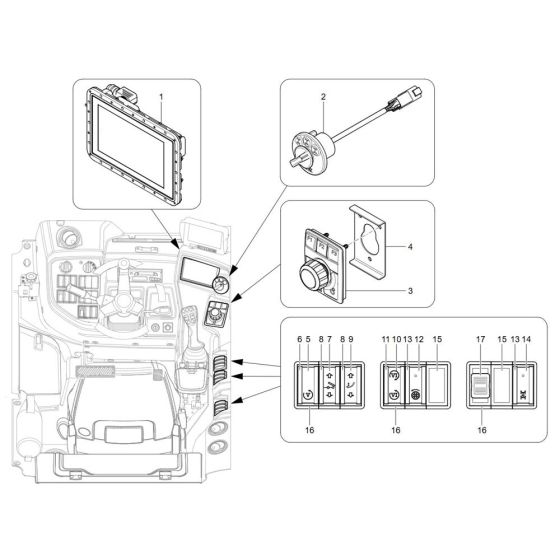 Instrument Panel for Wacker TH744