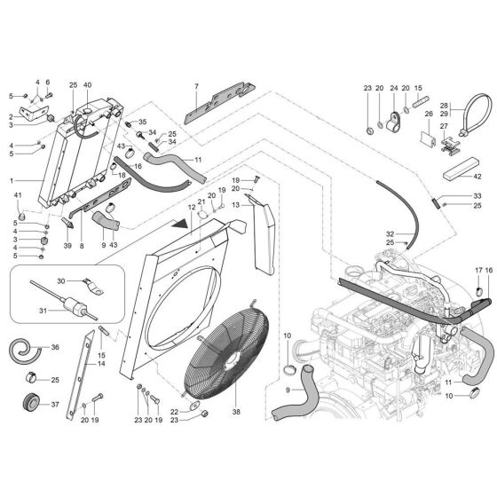 Combi-Cooler for Wacker TH745