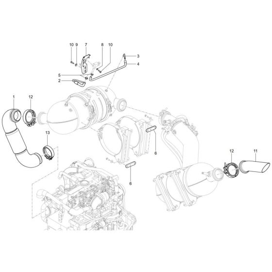 Exhaust System for Wacker TH750