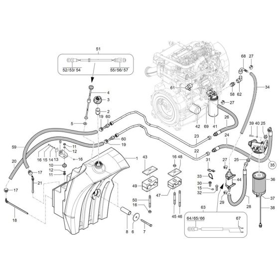 Fuel System for Wacker TH750