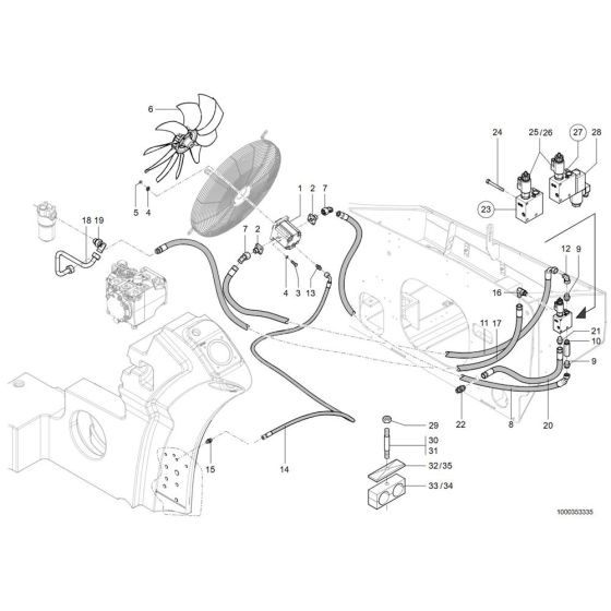 Fan Drive Assembly for Wacker TH750