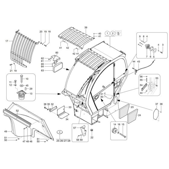 Cabin Assembly for Wacker TH750