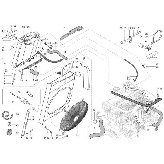 Combi-Cooler for Wacker TH750
