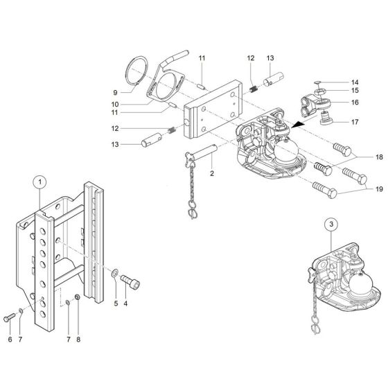 Trailer Hitch for Wacker TH750