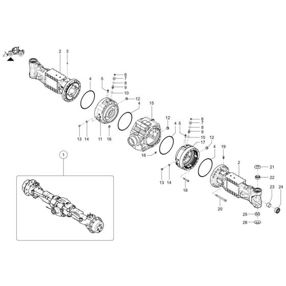 Axle Tube Assembly for Wacker TH755