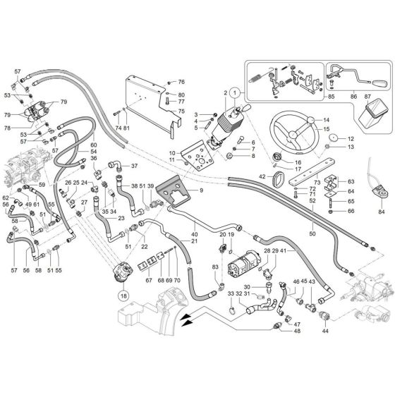 Steering Assembly for TH755