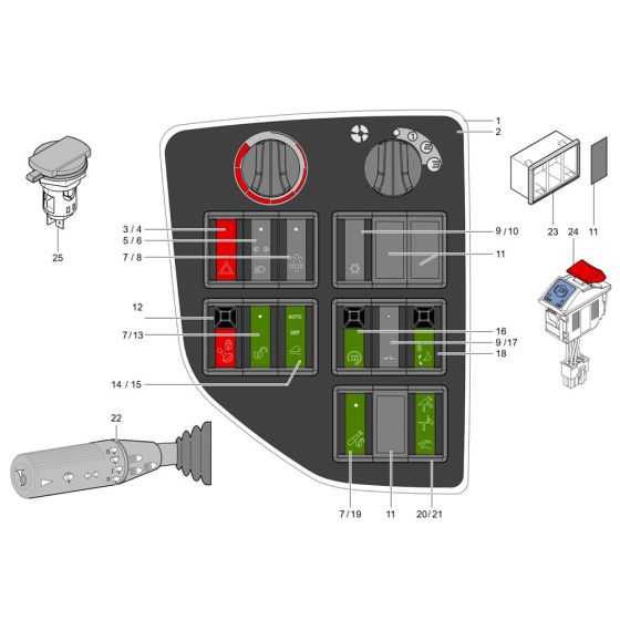 Instrument Panel for Wacker TH755