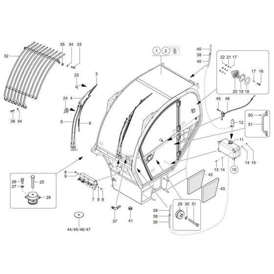 Cabin Assembly for Wacker TH755