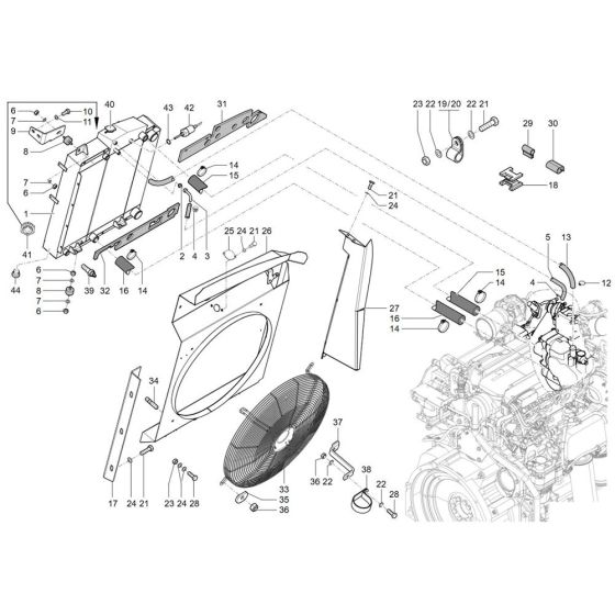 Combi-Cooler for Wacker TH755