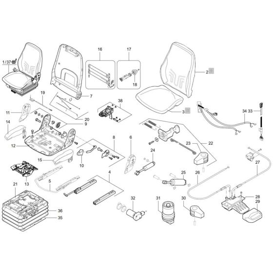 Seat Assembly for Wacker TH755