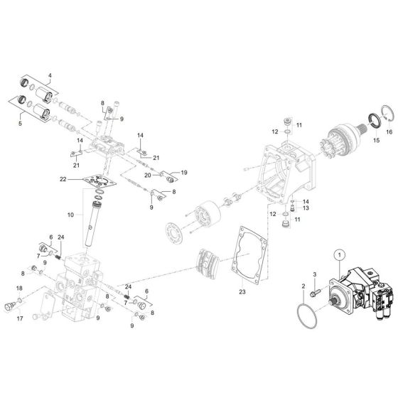 Displacement Motor for Wacker TH755