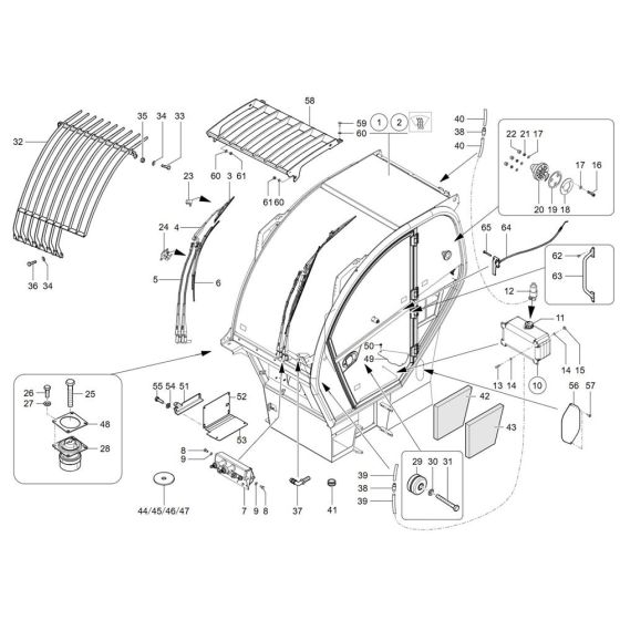 Cabin Assembly for Wacker TH755