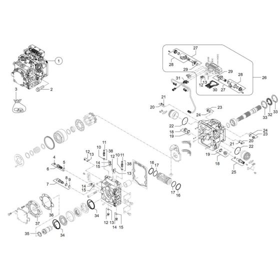 Displacement Pump for Wacker TH755