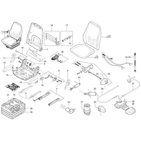 Seat Assembly for Wacker TH755