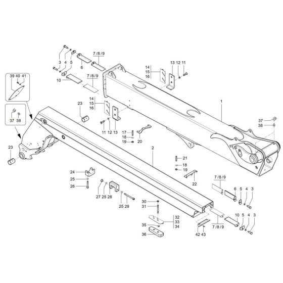 Telescopic Boom for Wacker TH755