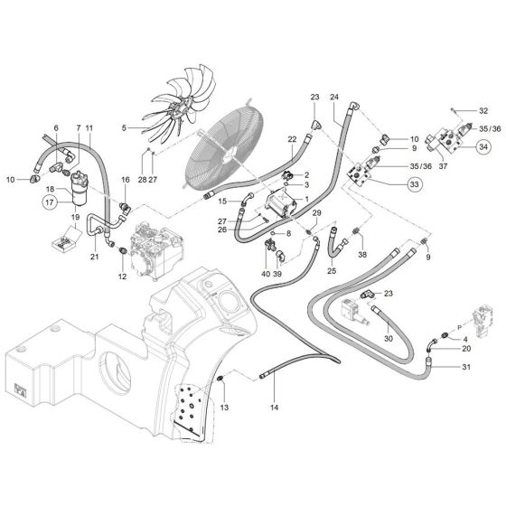 Fan Drive Assembly for TH755