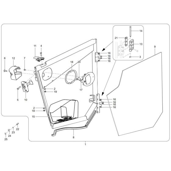 Door Assembly for Wacker TH755