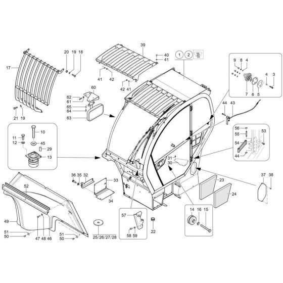 Cabin Assembly for Wacker TH942