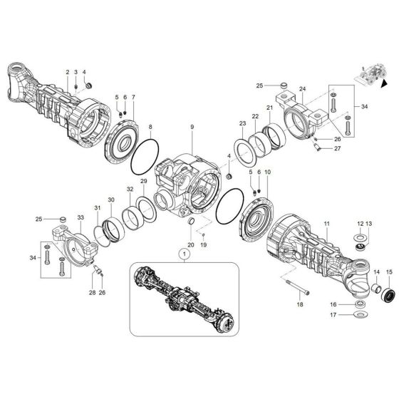 Axle Tube Rear Assembly