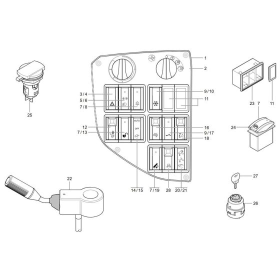 Instrument Panel for Wacker TH942