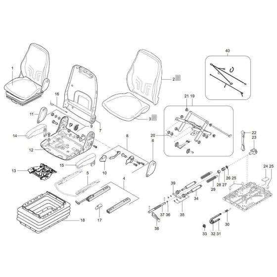 Seat Assembly for Wacker TH942