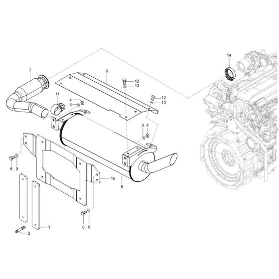 Exhaust Assembly for Wacker TH955