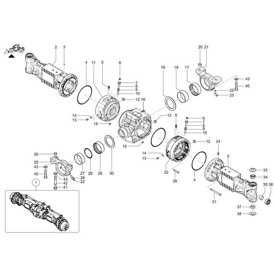 Axle Tube Assembly for TH955