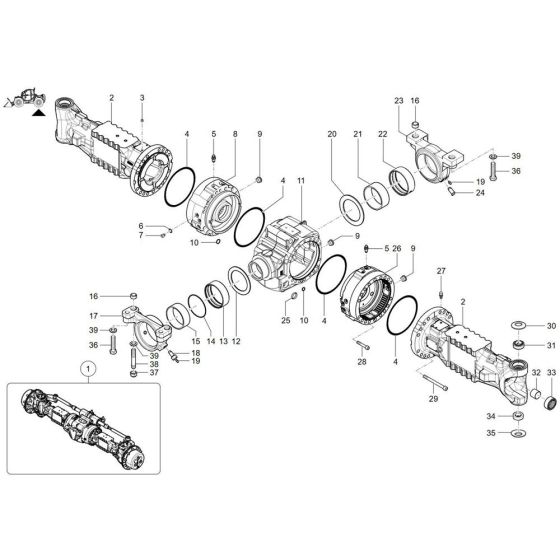 Axle Tube Rear Assembly